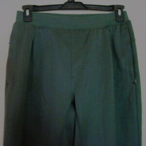 LULULEMON Mens Pants Size M/34-Green Drawstring Zipper Pockets Cotton Blend-New